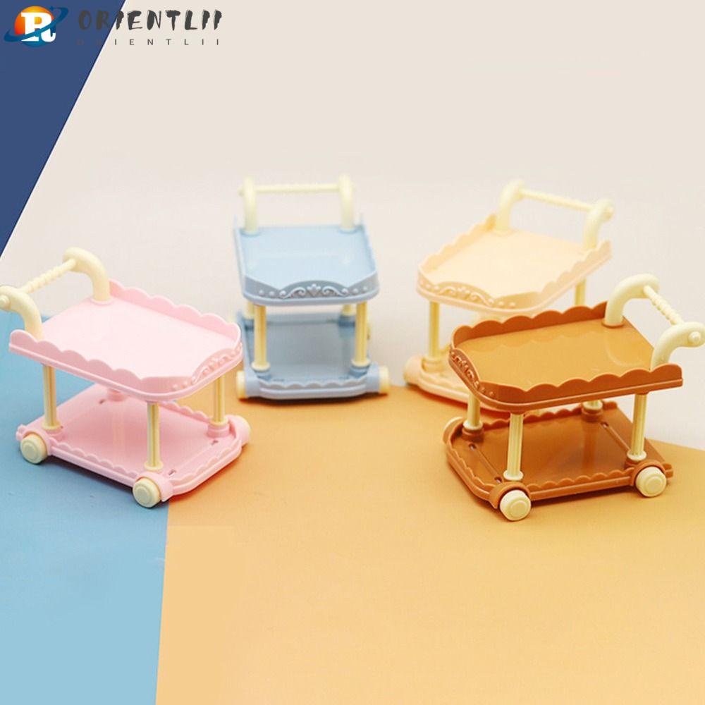 Xe Đẩy Em Bé Mini 4 Màu Có Bánh Xe Trưng Bày Trang Trí Nội Thất Nhà Búp Bê