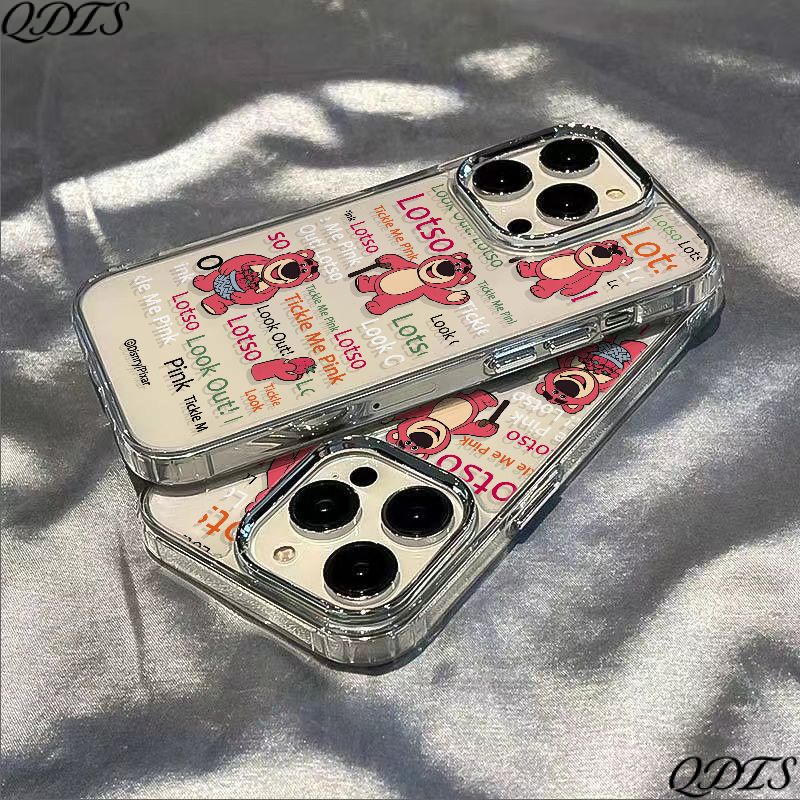 ✅Ốp Điện Thoại Dẻo Họa Tiết Chú Gấu &amp; Dâu Tây Dễ Thương Chống Sốc Cho Iphone11ins Style / 13 max 14pro 7iPhone128 96T