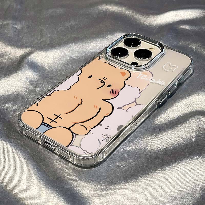 ✅Ốp Điện Thoại Mềm Chống Sốc In Hình Gấu Thỏ 13 Kiểu Đơn Giản Cho iPhone 11714 Pro 12Xs 8