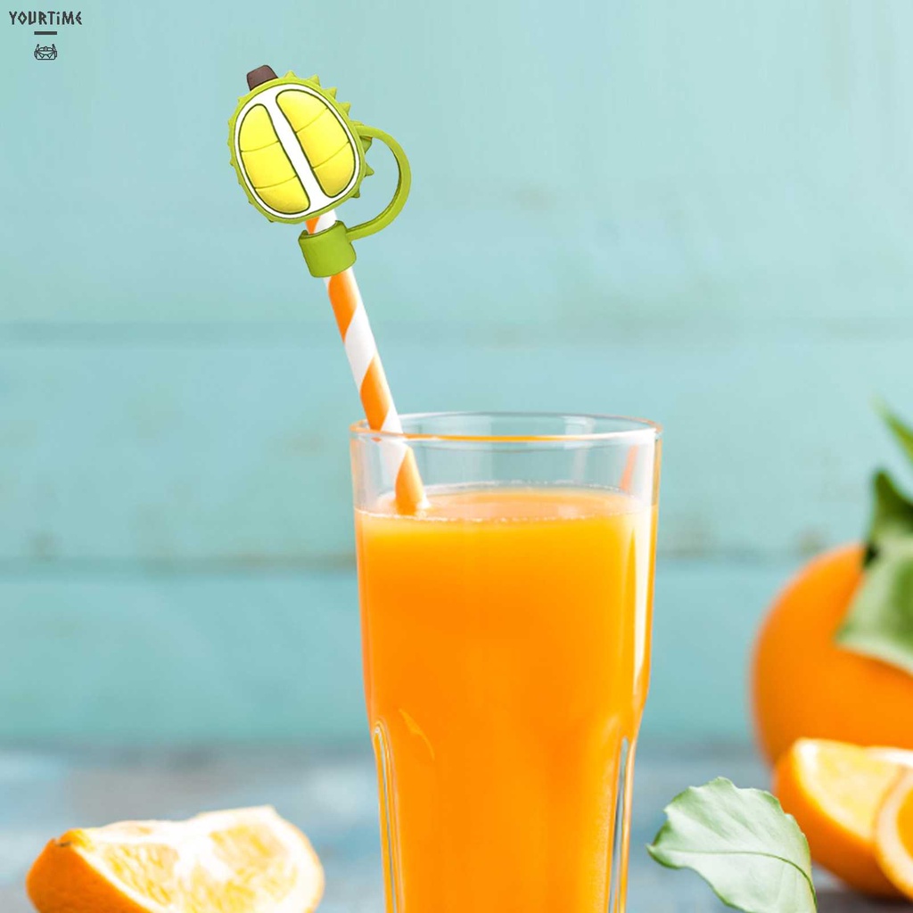 Ống Hút Silicon Tái Sử Dụng Họa Tiết Hoạt Hình 5-10mm