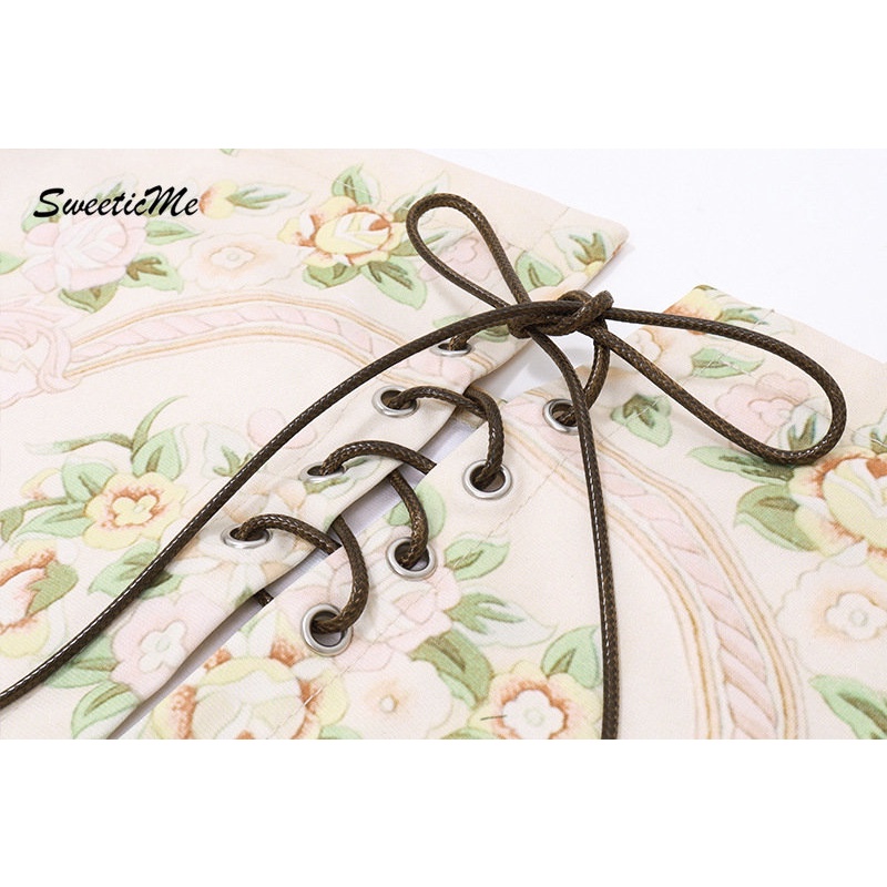 Áo Tank Top Dáng Ôm In Họa Tiết Đính Nơ Thời Trang 2023 Quyến Rũ Cho Nữ