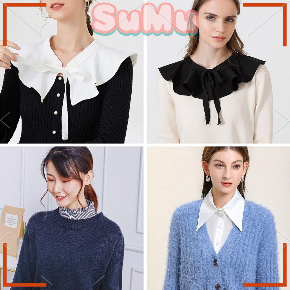Cổ Áo Sơ Mi Giả Bằng Cotton Thời Trang Cổ Điển Có Thể Tháo Rời