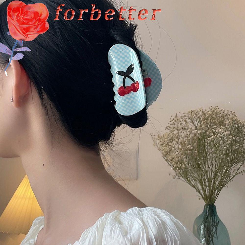 Kẹp Tóc Càng Cua Họa Tiết Kẻ Sọc Sáng Tạo Thời Trang Hàn Quốc