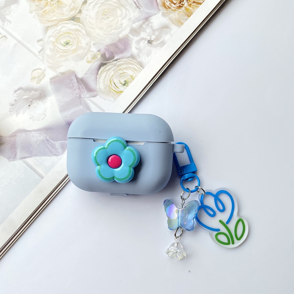 Vỏ Bảo Vệ Hộp Sạc Tai Nghe redmi Buds 4 Lite redmi buds4pro Bằng Silicon Họa Tiết Hoa Nhiều Màu Dễ Thương Kèm Móc Treo Chì