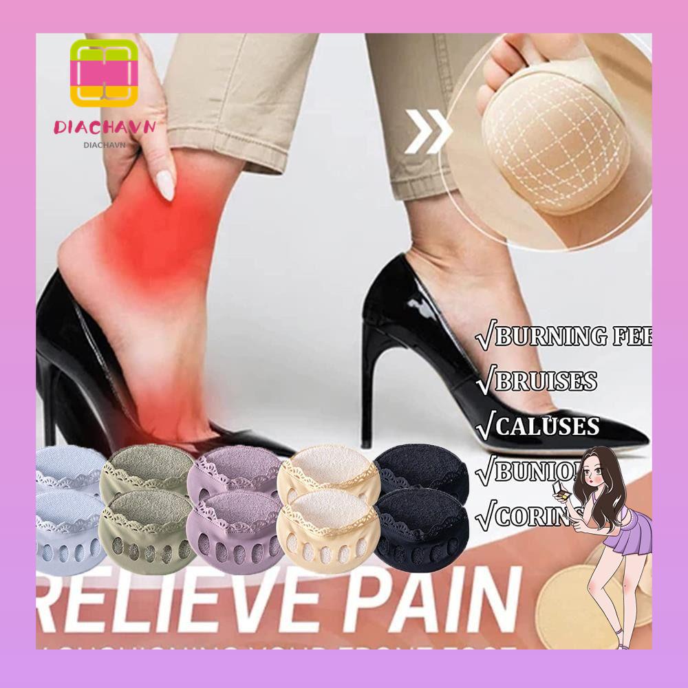 Set 2 Cặp Đệm Lót Giày Cao Gót Bằng Lụa Lạnh Vô Hình Màu Sắc Mùa Hè Thu Giảm Đau Thoải Mái