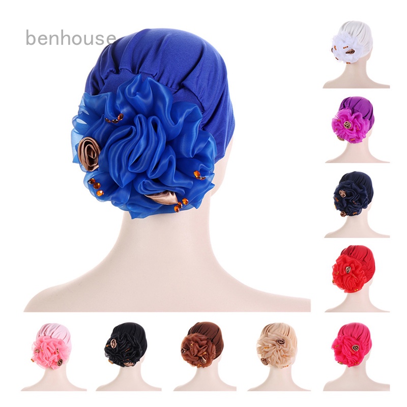 Mũ Trùm Đầu Họa Tiết Hoa Phong Cách Ấn Độ Cho Nữ