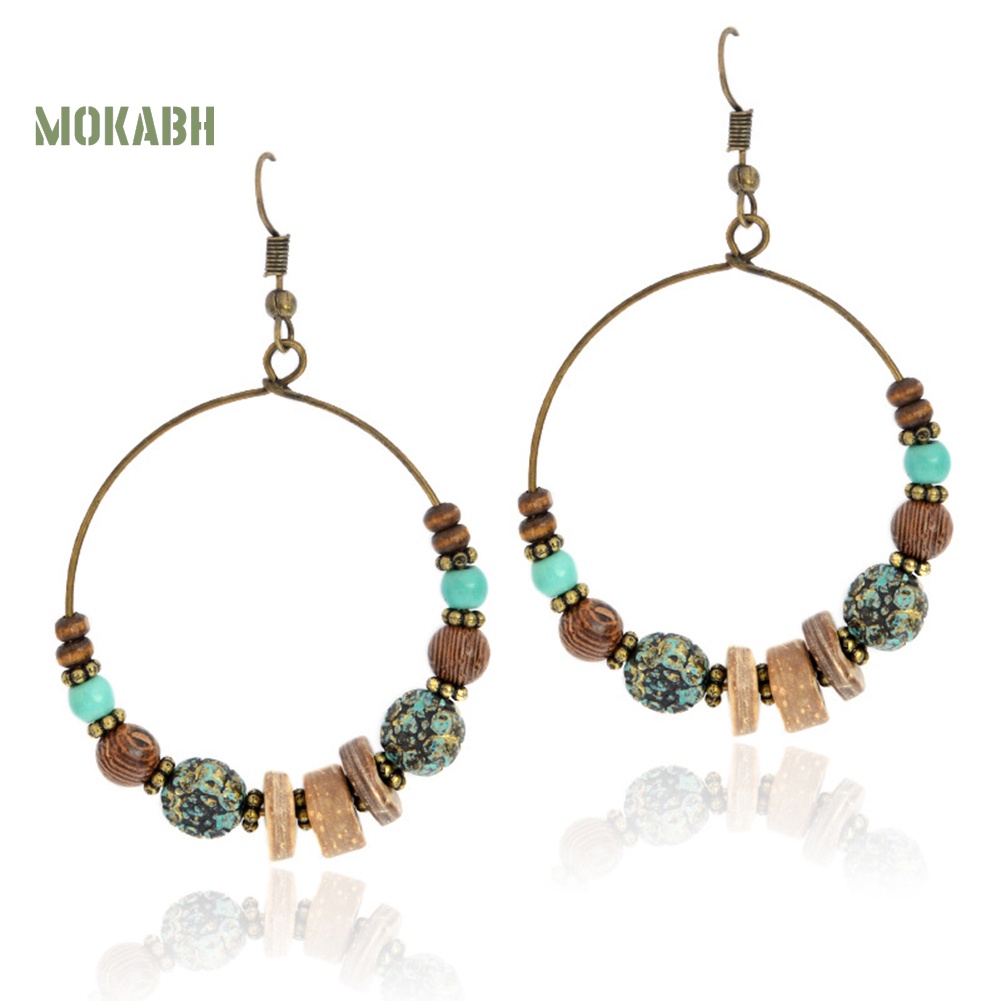 [Mok Abh] Bông Tai Tròn Phong Cách Bohemian