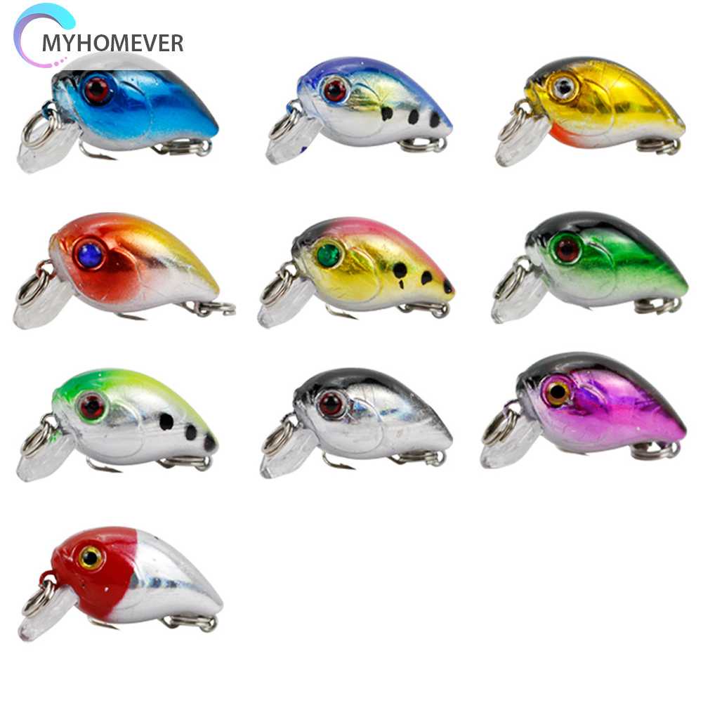 Set 10 Mồi Giả Nhử Cá Bằng Nhựa Gắn Kèm Móc Câu