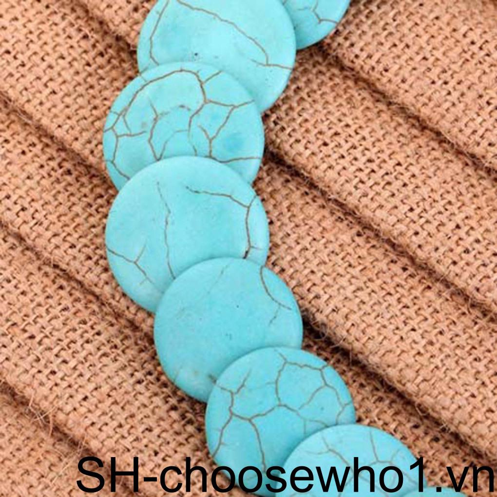 Vòng cổ Hạt Đá Tròn Phong Cách Bohemian