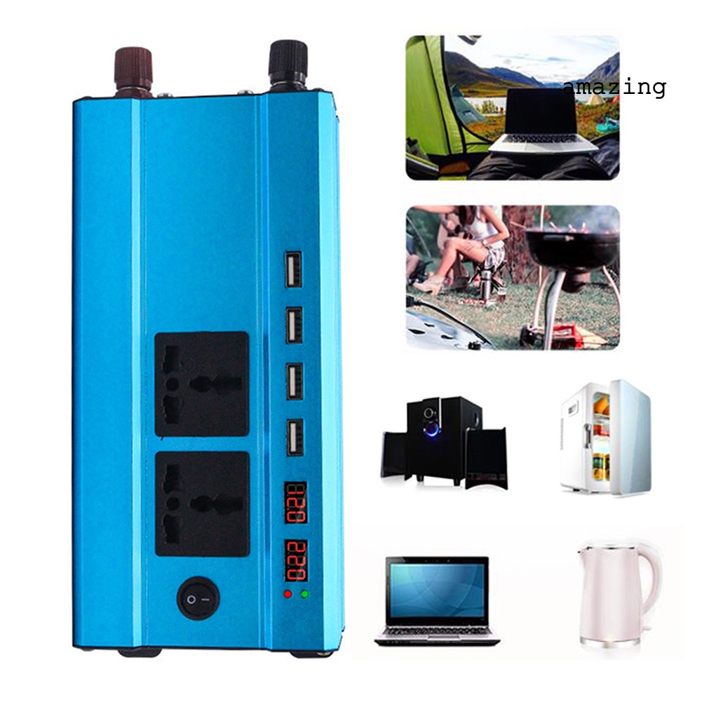 Bộ SạC 4 CổNg USB 1200W HiểN Thị Kỹ ThuậT Số Cho Xe Hơi