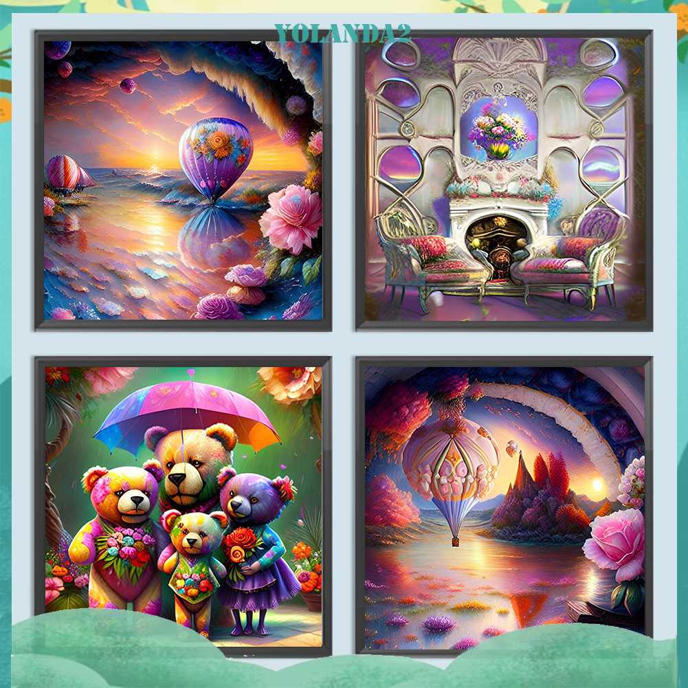 Tranh Đính Đá Kim Cương Toàn Bộ 5D DIY Hình Vẽ Trừu Tượng Trang Trí Nhà Cửa