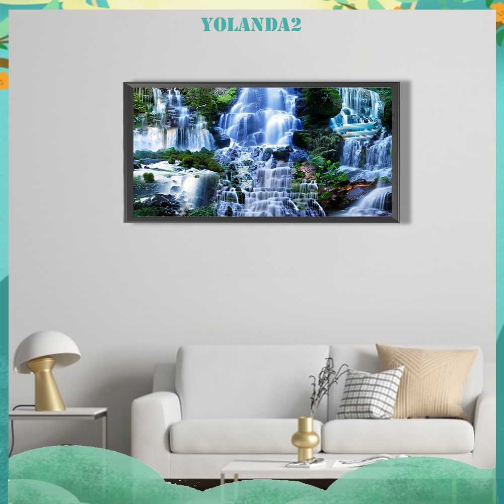 Tranh Đính Đá Kim Cương Toàn Bộ 5D DIY Hình Thác Nước