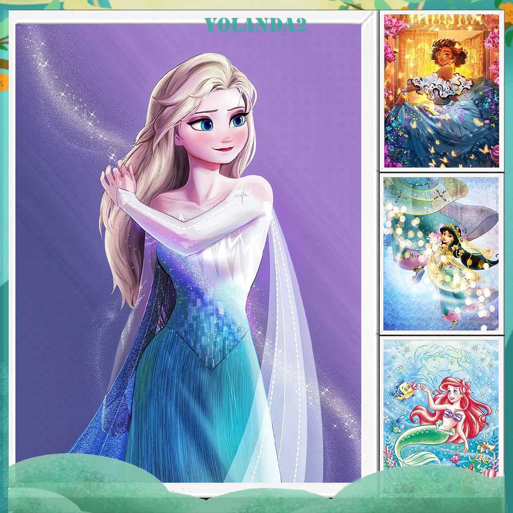 Tranh Đính Đá Kim Cương Toàn Bộ 5D DIY Hình Vẽ Công Chúa