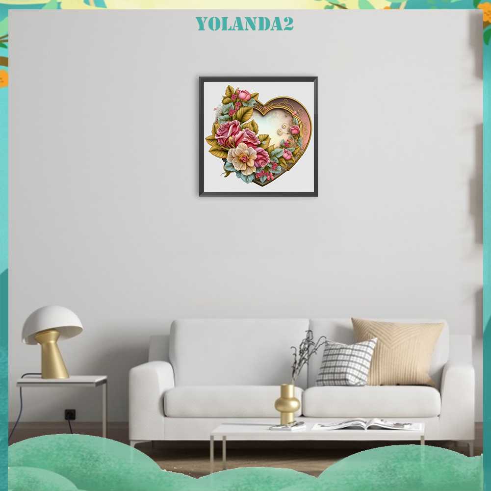 Tranh Đính Đá Kim Cương Toàn Bộ 5D DIY Hình Vẽ Hoa Trang Trí Nhà Cửa