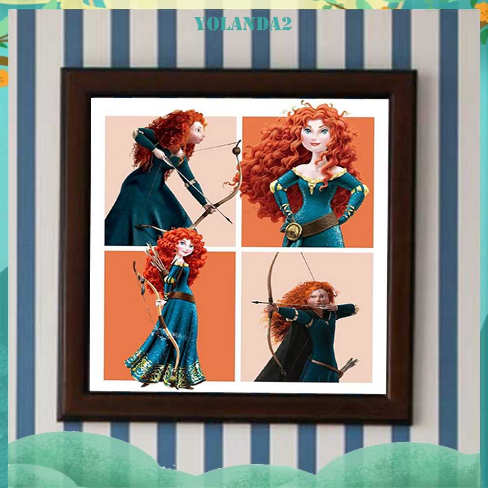 Bộ Tranh Đính Đá 5D Họa Tiết Công Chúa Hoạt Hình Độc Đáo DIY Dùng Trang Trí Nhà Cửa