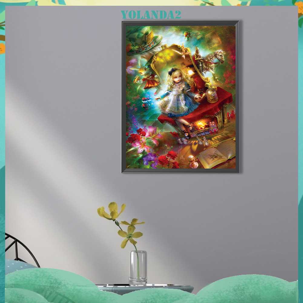 Tranh Đính Đá Kim Cương Toàn Bộ 5D DIY Hình Vẽ Cô Gái Trang Trí Nhà Cửa