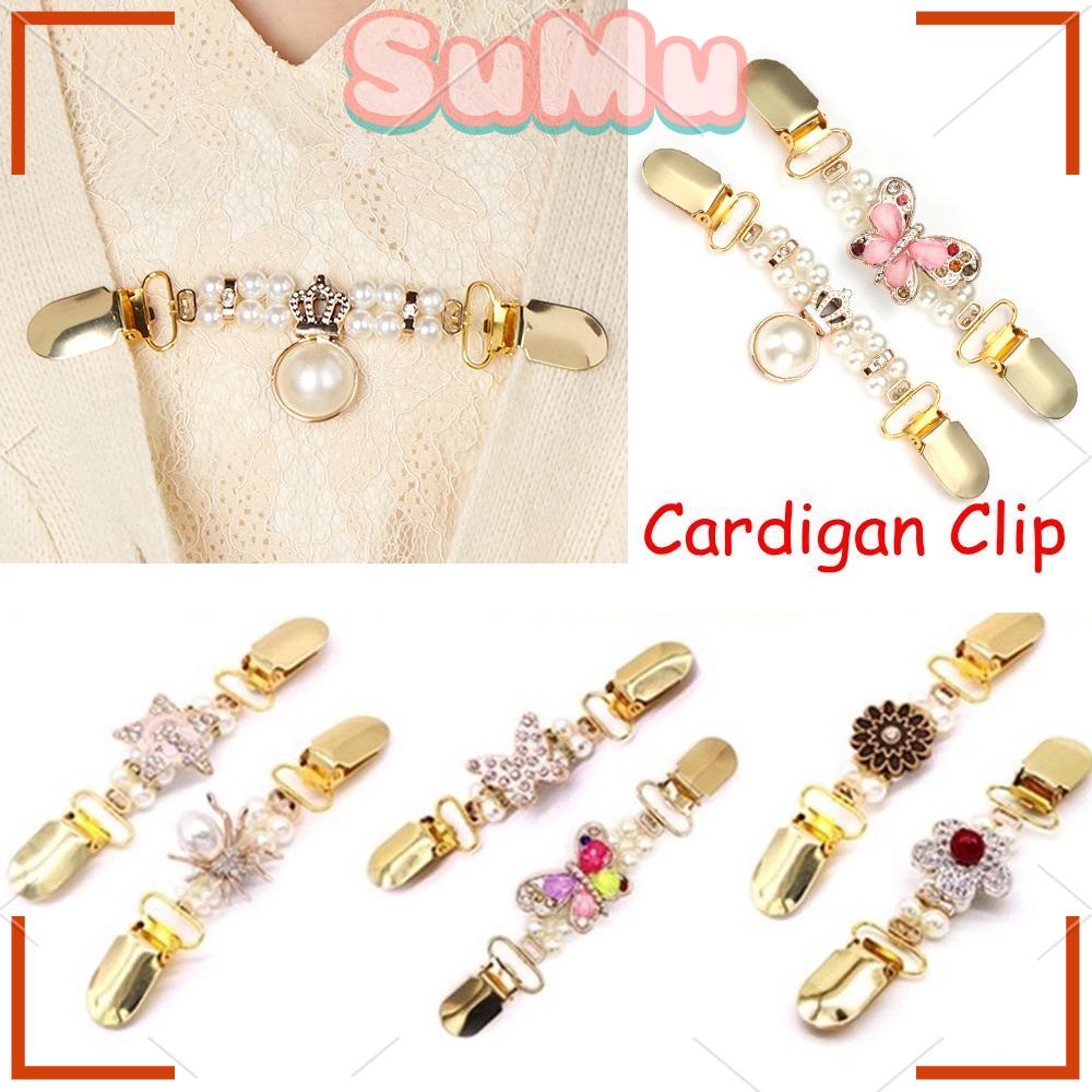 Thời Trang Kẹp Áo Nịt Cardigan SUMU Hợp Thời Trang.Kẹp Vịt Phong Cách Retro