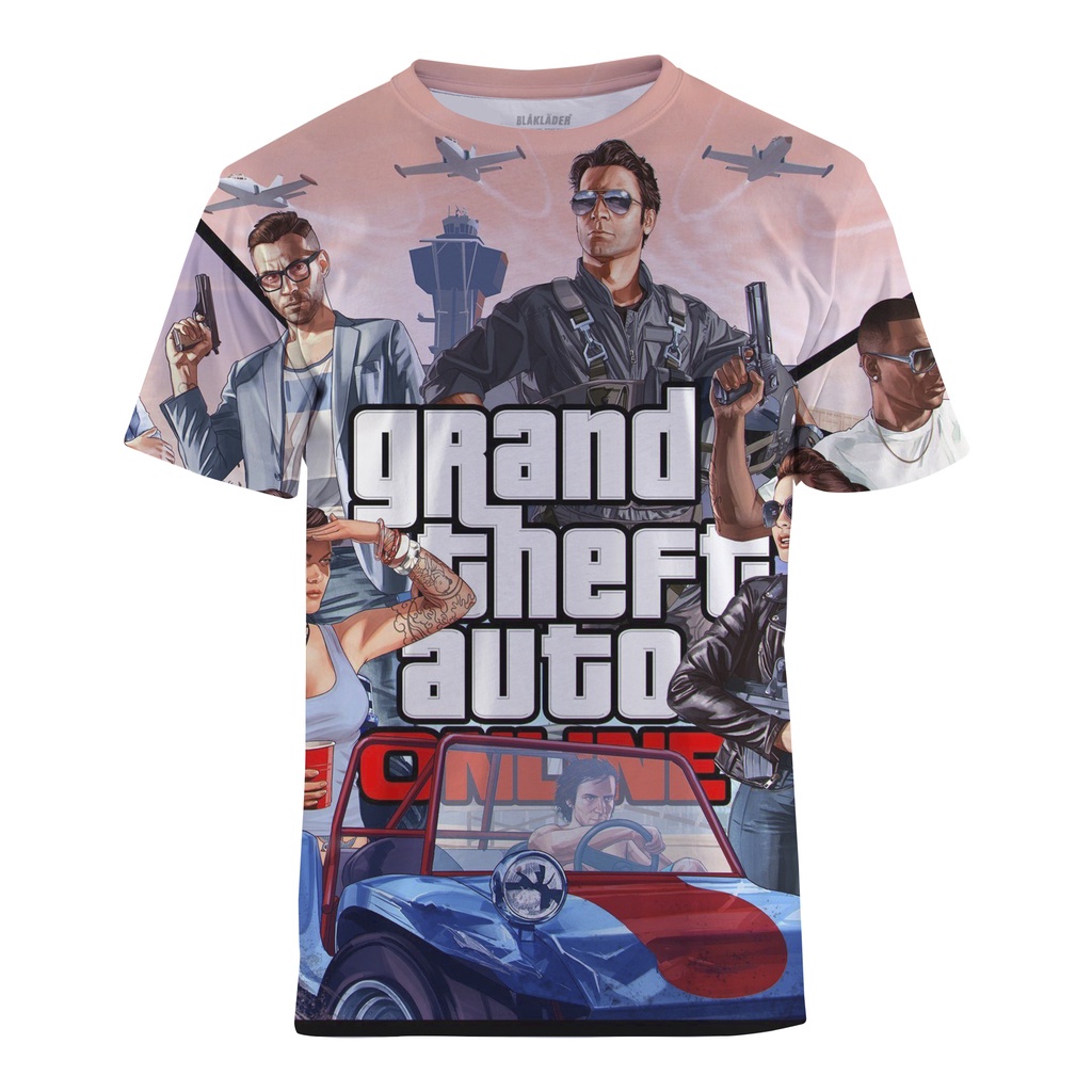 Áo Thun Nam Tay Ngắn Cổ Chữ V Gta 5 Thời Trang