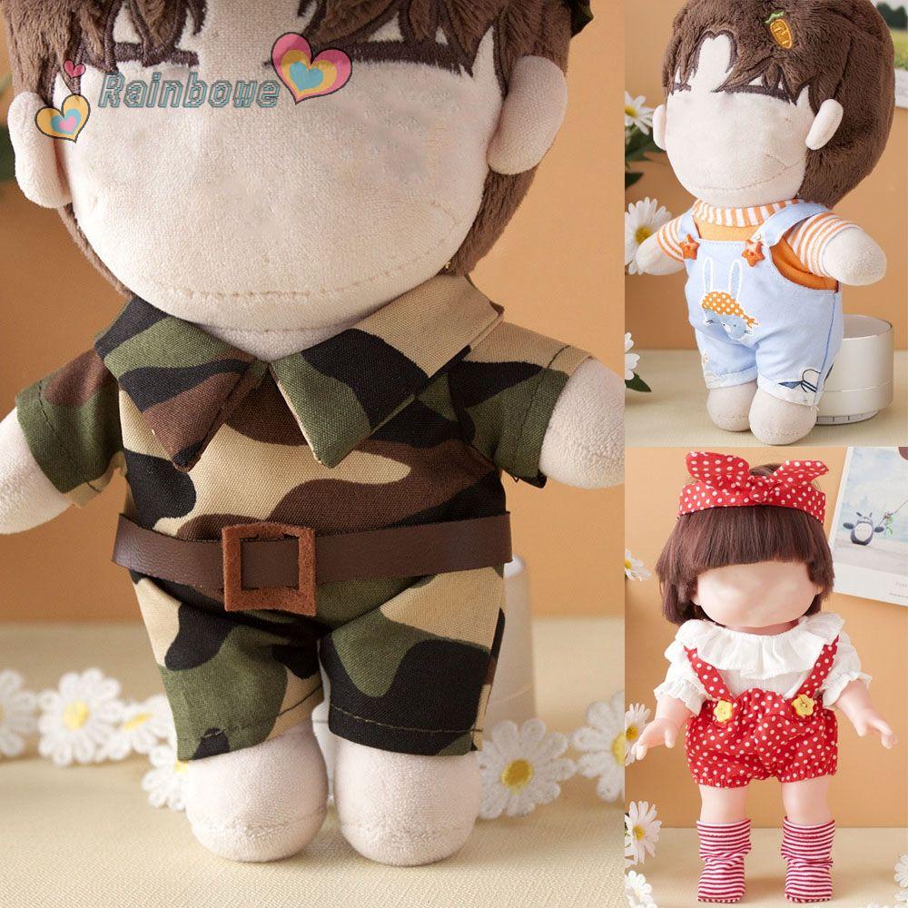 Bộ Quần Áo Bằng Cotton Màu Cầu Vồng Dành Cho Búp Bê 20cm