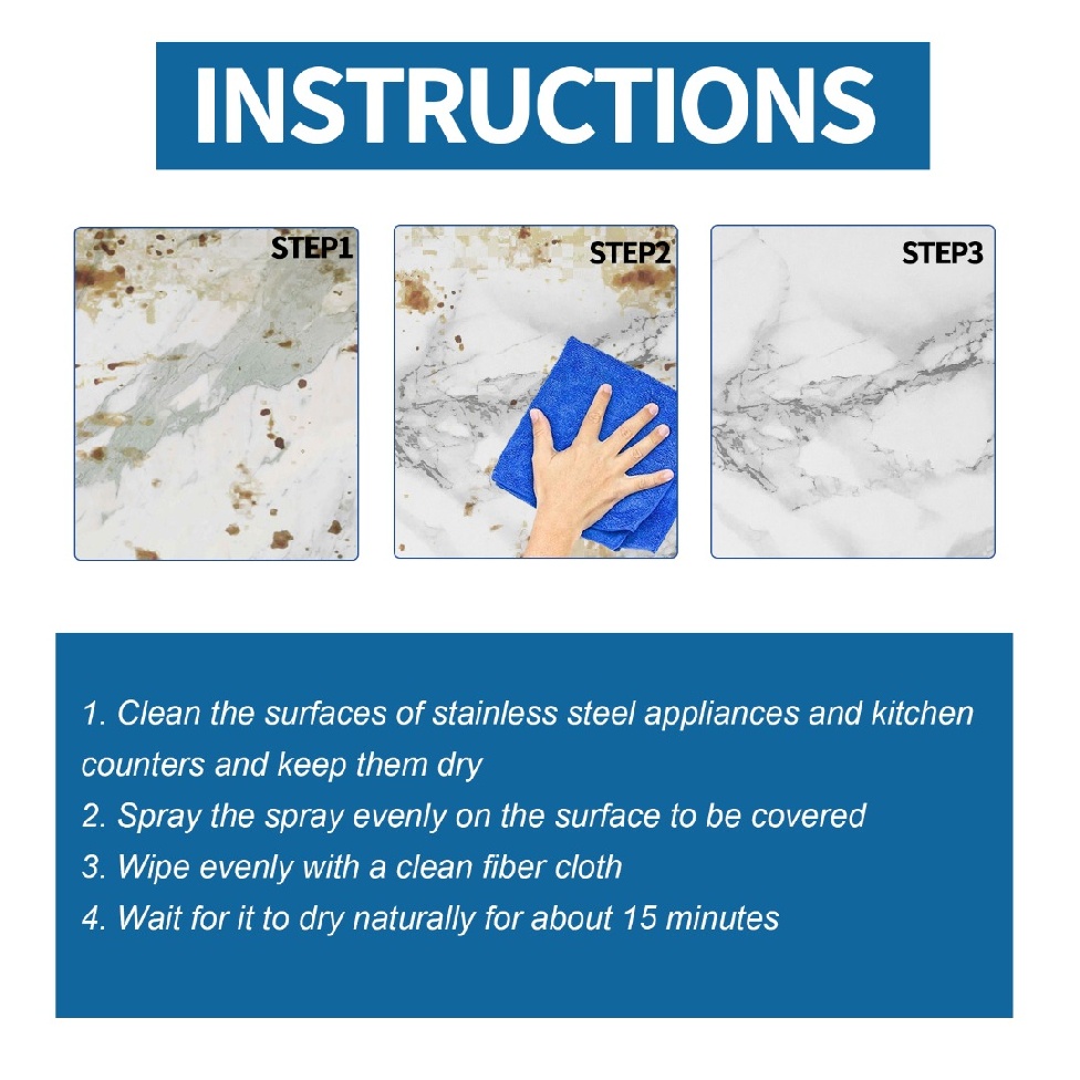 Ceramic Coating Spray for Marble Counters Kitchen Stainless Steel Appliances