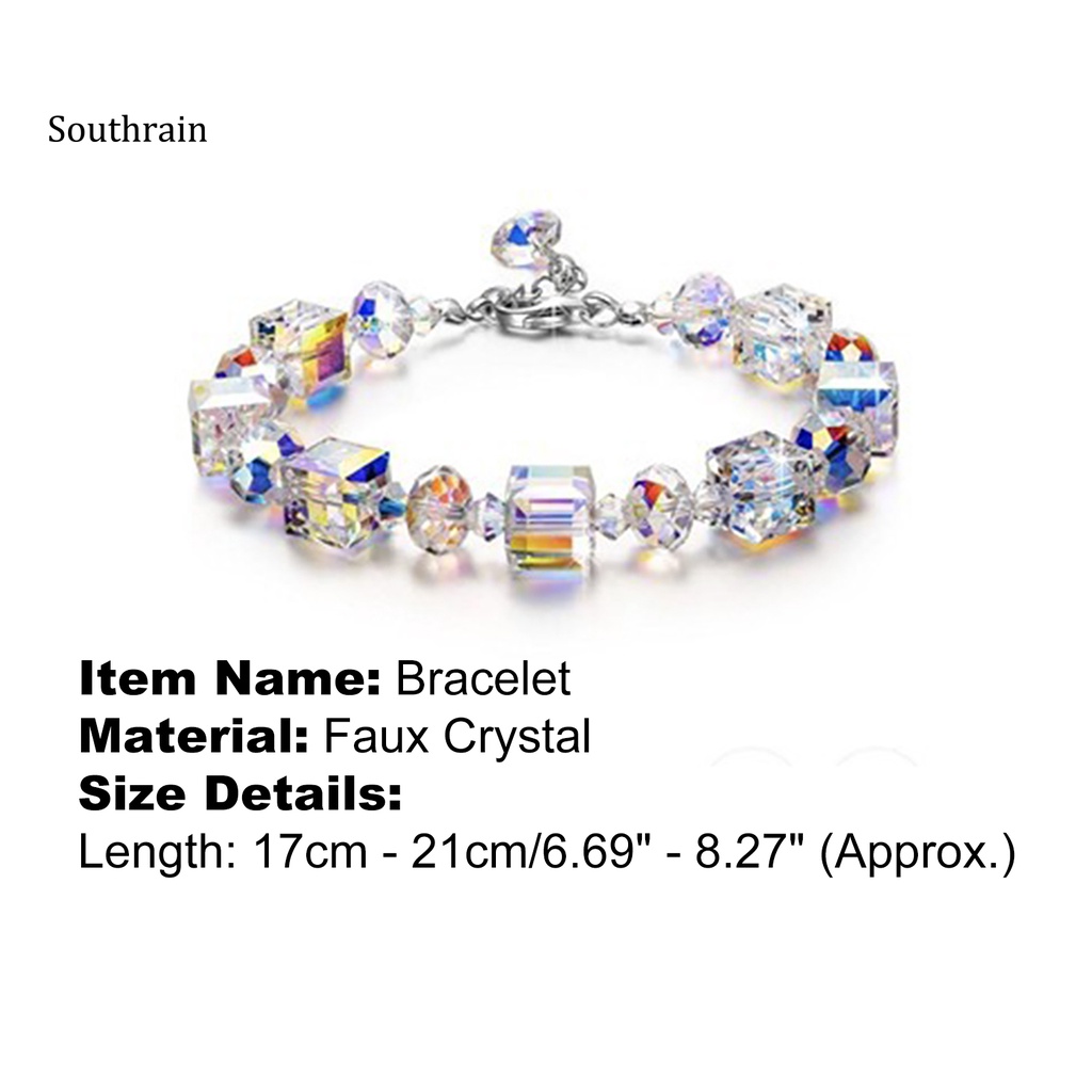 Vòng Đeo Tay Dây Xích Đính Pha Lê Nhân Tạo Dành Cho Nữ