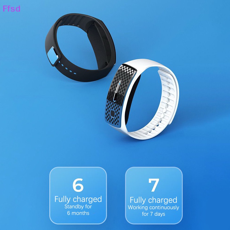 Vòng Đeo Tay Điện Tử Bằng Silicone Chống Nước &amp; Muỗi 3 Chế Độ