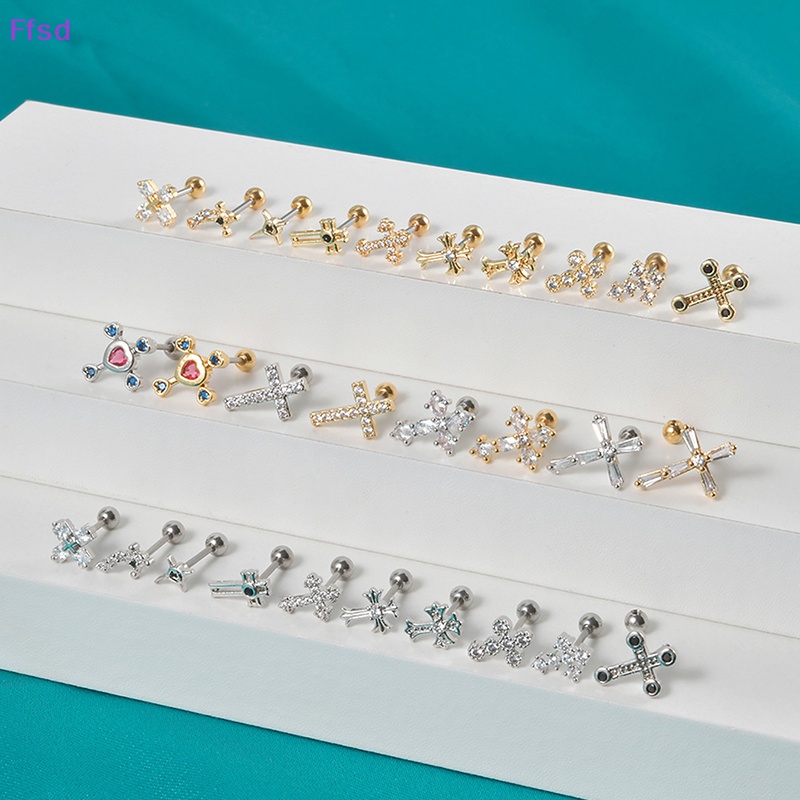 1 Khuyên Tai Xoắn Ốc Đính Đá Zircon Thời Trang Cho Nữ