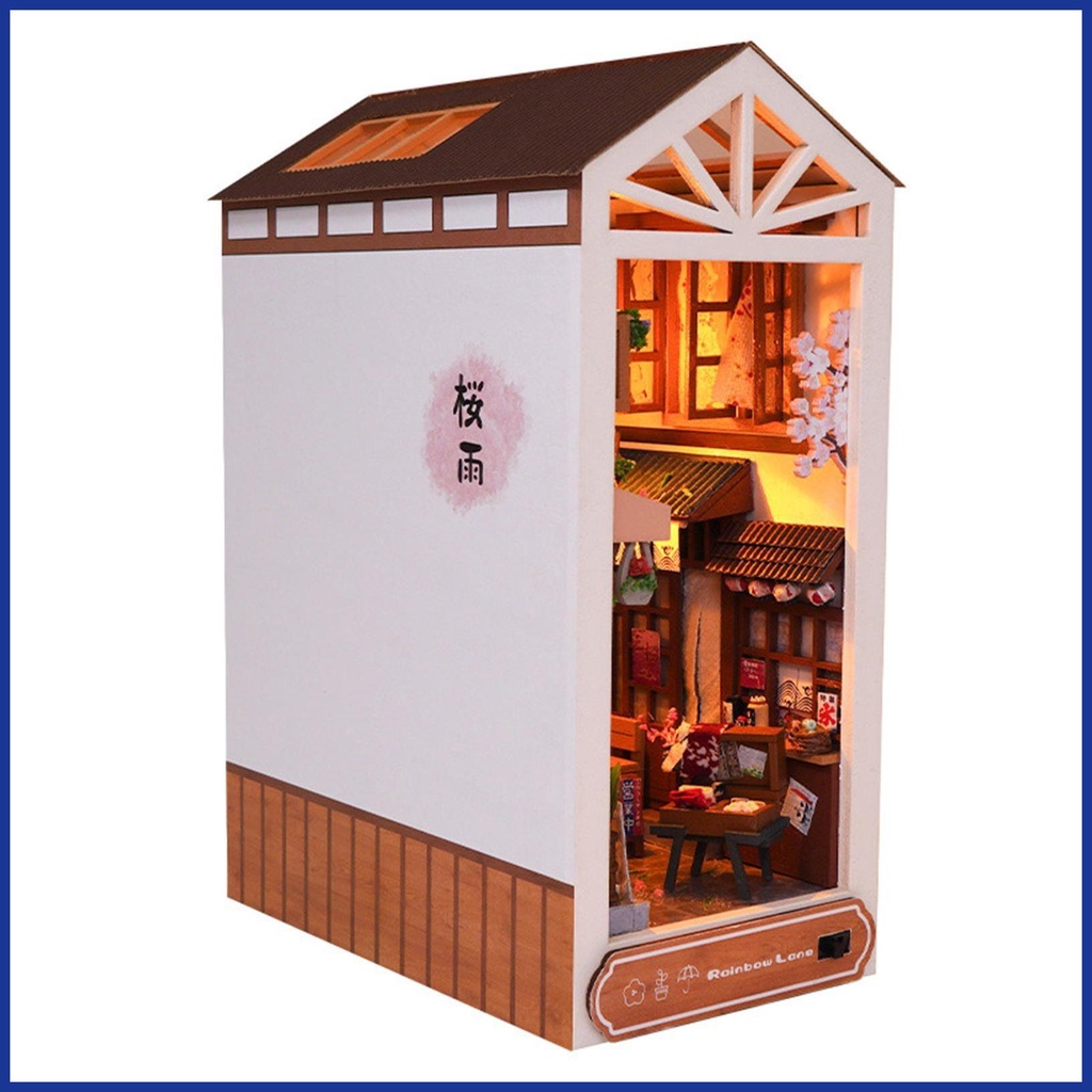 Sách Nook After The Rain Book Nook Kệ Đứng Để Góc Sách DIY Bộ Đồ Chơi Nhà Búp Bê Aavn