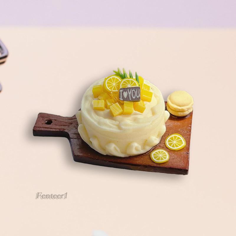 [Fenteer1] Đồ Chơi Búp Bê 1: 6 1: 12 Trang Trí Bánh Kem