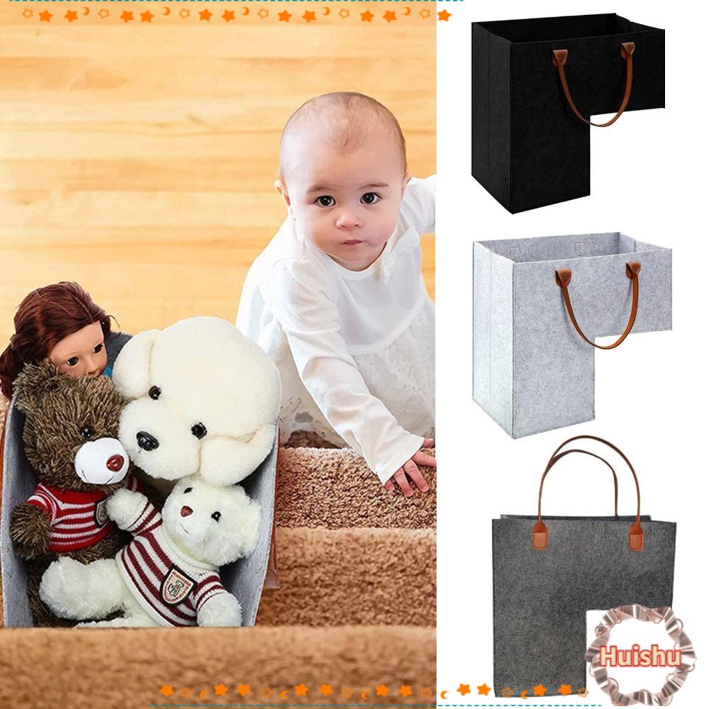 Giỏ Nỉ Đựng Đồ Giặt Ủi Hình Chữ L Gấp Gọn Tiện Dụng