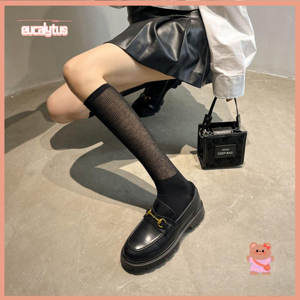 Vớ Cao Qua Gối Siêu Mỏng Thoáng Khí Màu Trơn