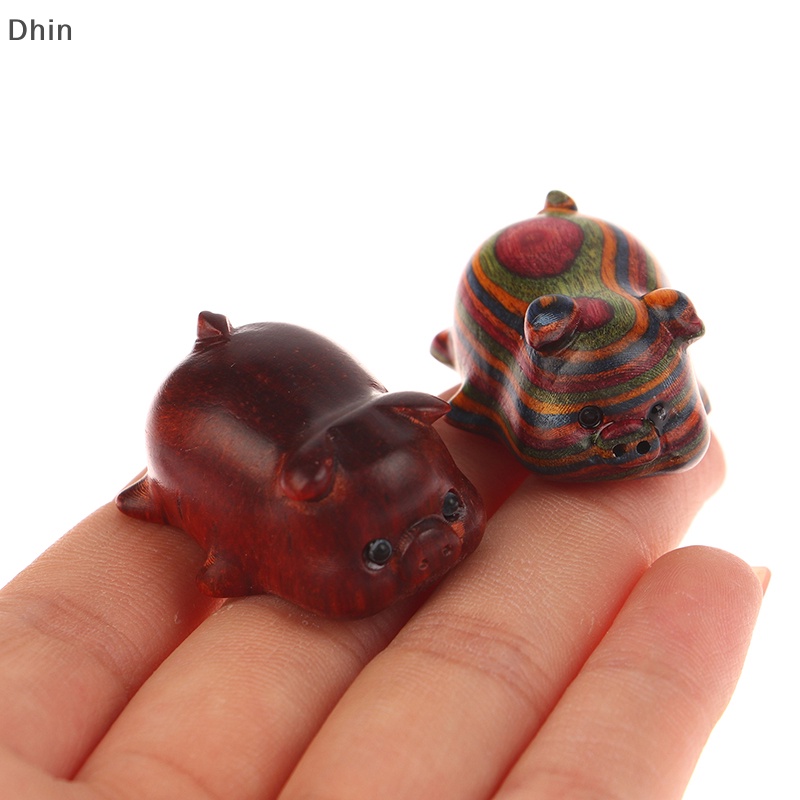 Móc Khóa / Điện Thoại Bằng Gỗ Chạm Khắc Thủ Công Hình Chú Heo Dễ Thương Cho Bé DIY
