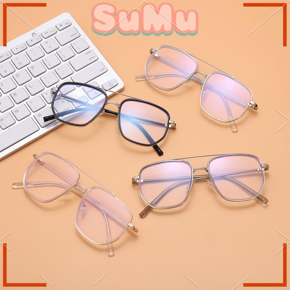 Kính Đọc Sách Gọng Kép Đa Giác Phong Cách Retro