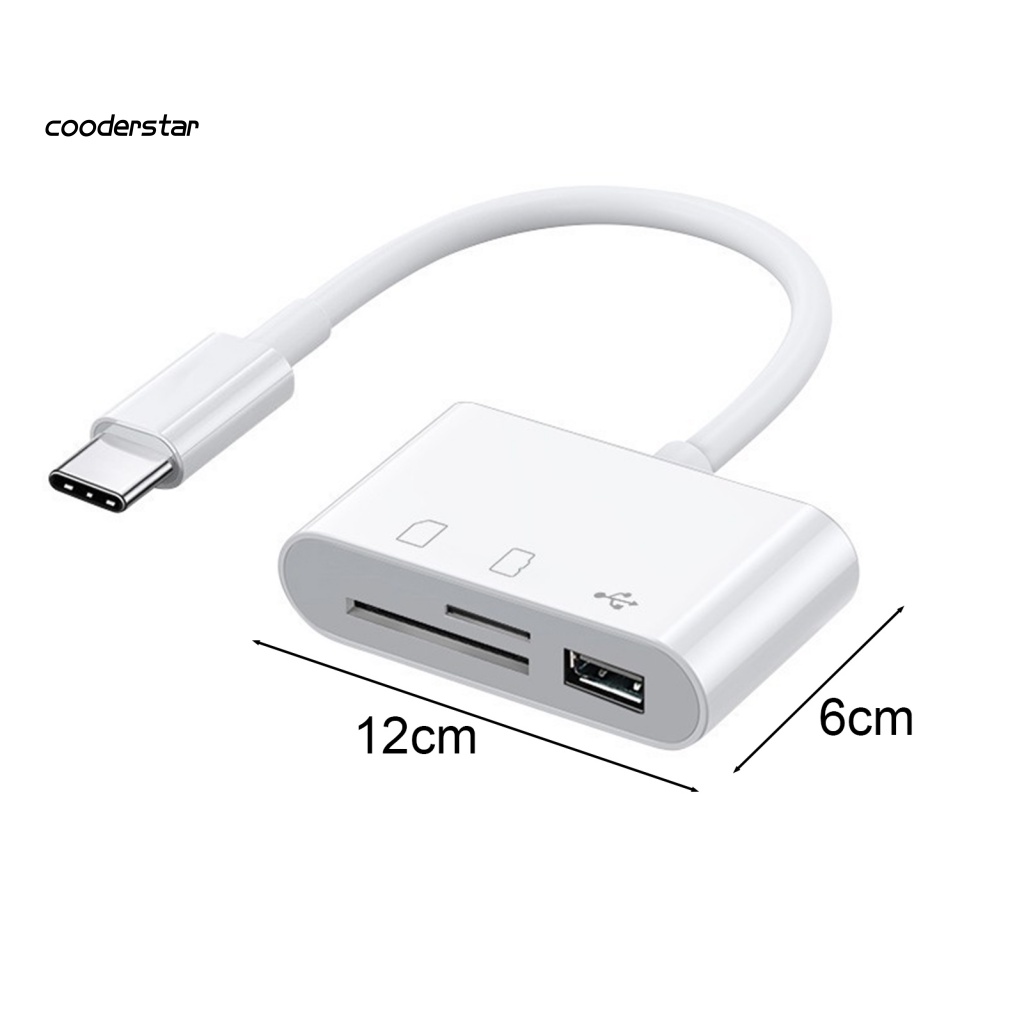 Đầu Đọc Thẻ Nhớ Chuyển Đổi Dữ Liệu Tốc Độ Cao Không Cần Lái Kích Thước Nhỏ Gọn Cổng Type-C