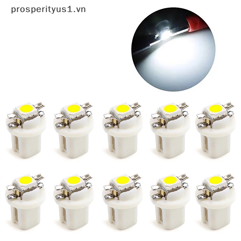 Set 10 Đèn LED T5 B8.5d Gắn Bảng Điều Khiển Xe Hơi Chuyên Nghiệp