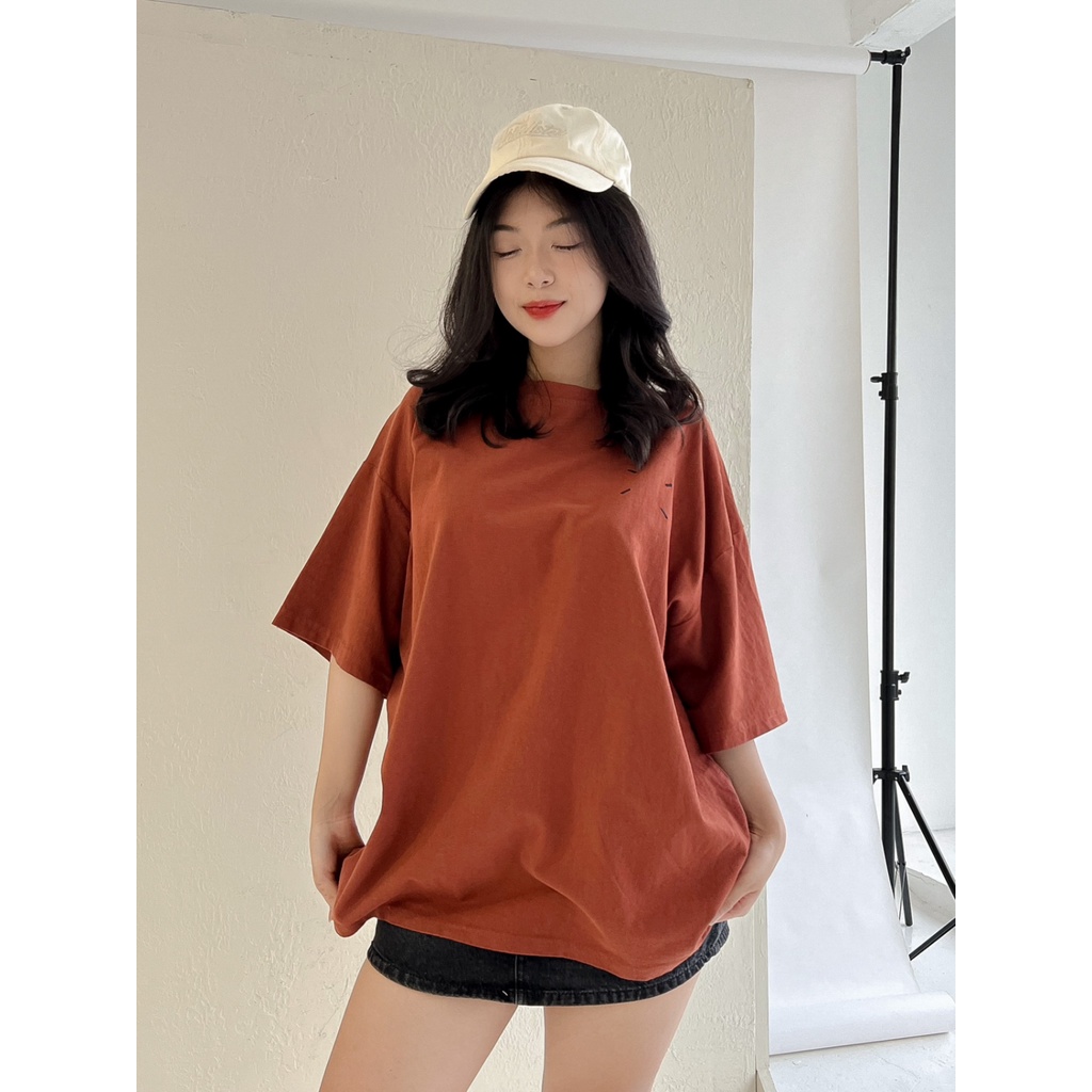 Áo thun phông chất liệu 100% cotton form rộng unisex basic cao cấp TSS7719 by COCCACH