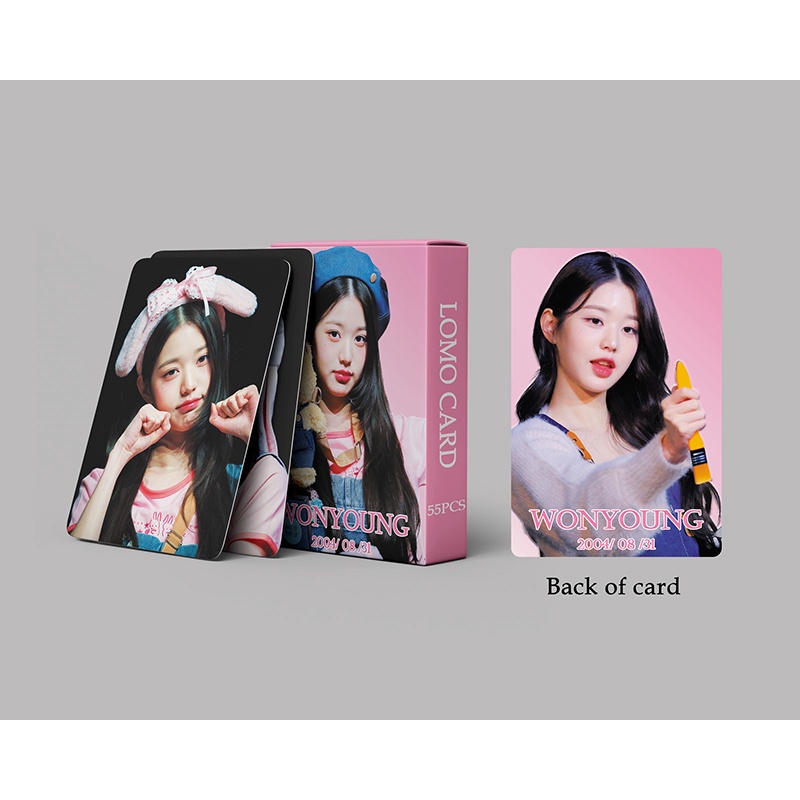 IVE WONYOUNG LOMO Card Set 55 Tấm Thẻ Ảnh Hình Nhóm Nhạc KPOP