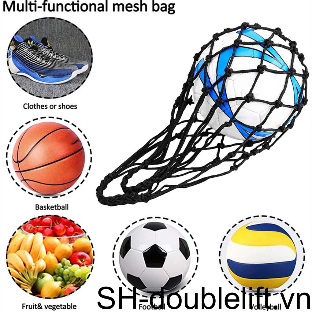 Set 2 Túi Lưới Đựng Bóng Đá Di Động Có Thể Tái Sử Dụng