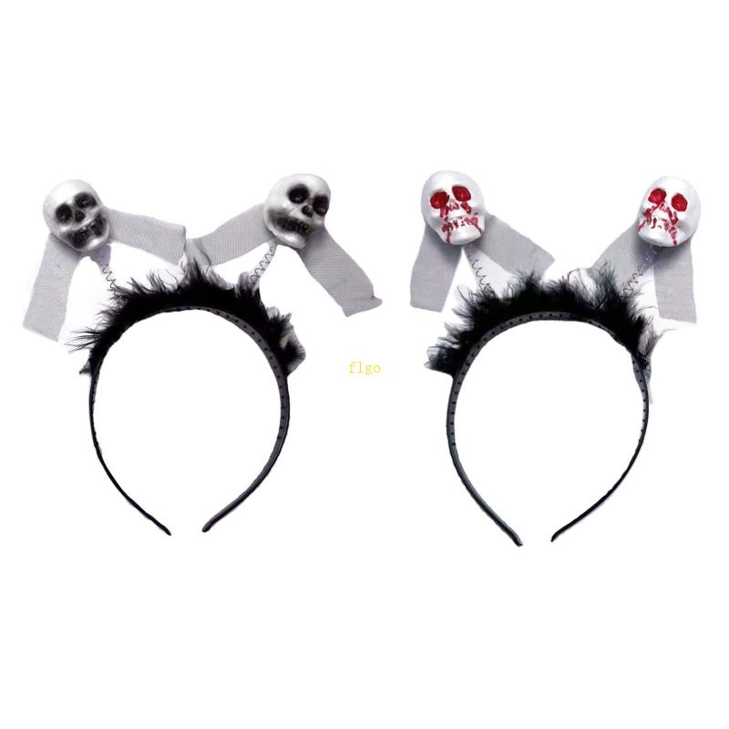 Flgo Băng Đô Cài Tóc Hình Đầu Lâu Phong Cách Gothic Cho Học Sinh