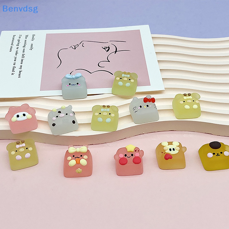 Bộ 10 Phụ Kiện Kẹp Tóc / Ốp Điện Thoại Bằng Nhựa Hình Cinnamoroll Dễ Thương DIY