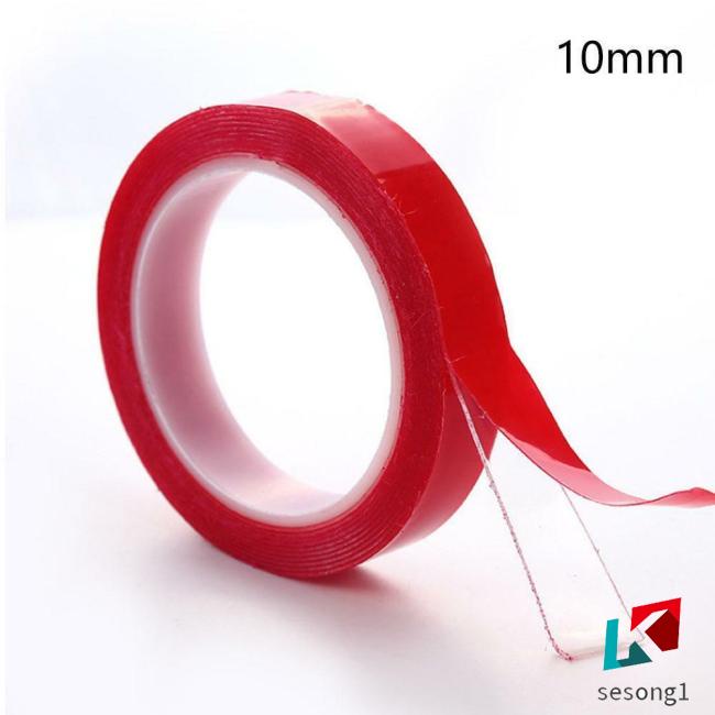 Băng Keo Hai Mặt Silicon Trong Suốt 300cm Độ Dính Cao Không Để Lại Dấu Vân Tay Cho Xe Hơi