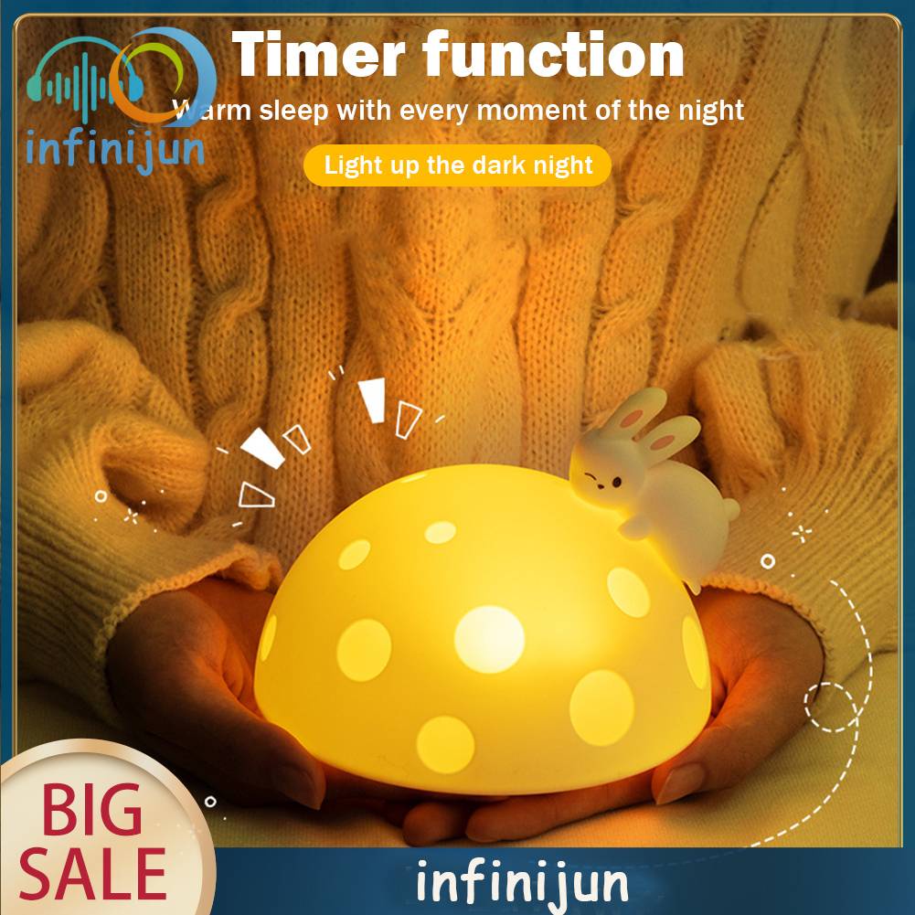 Đèn Ngủ 3 Số Hình Thỏ Mặt Trăng Cho Bé