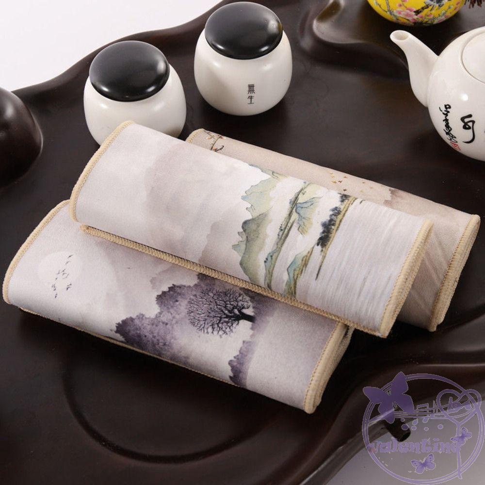 Tấm Lót Tách Trà Bằng Nhung Dày Dặn Không Phai Màu Phong Cách Retro