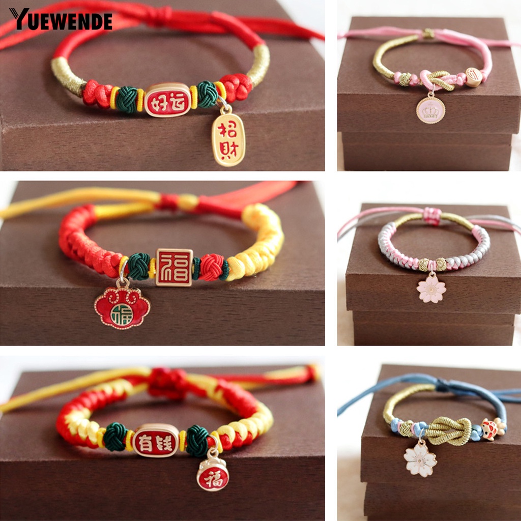 Yq.e Vòng Cổ Bện Dây Màu Đỏ Phong Cách Trung Hoa Thoải Mái Dành Cho Mèo Cưng