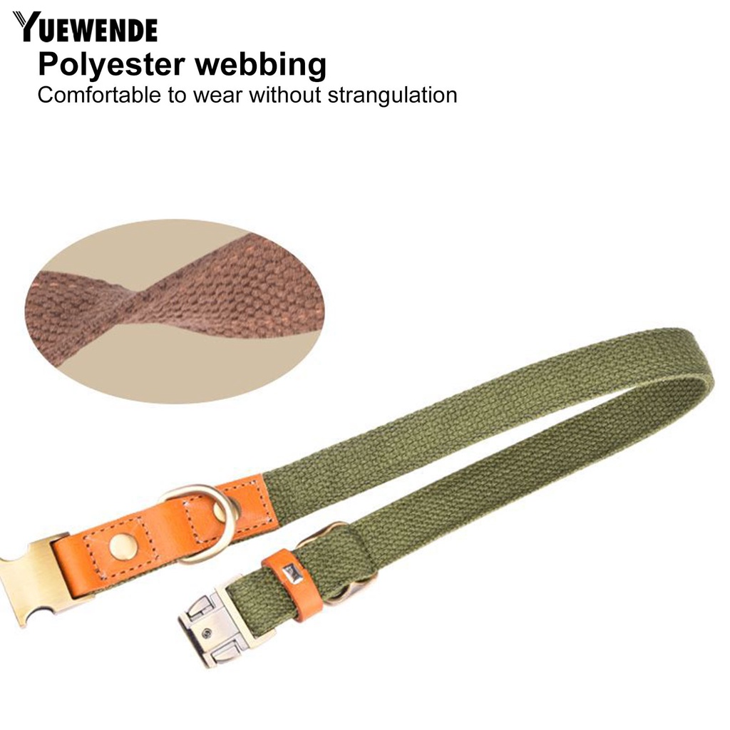 Vòng Cổ YQ.E Bằng Da Bò Polyester Khâu Chắc Chắn An Toàn Dành Cho Cún Cưng