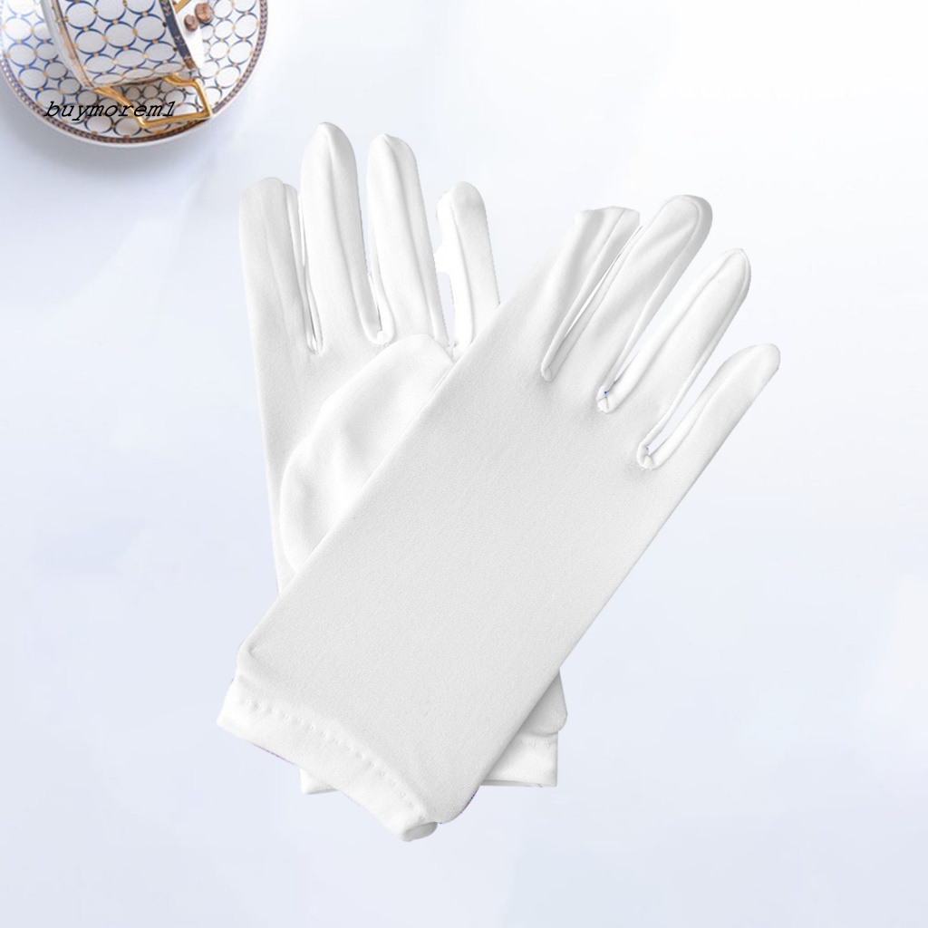 1 Đôi Găng Tay Ngắn Vải Satin Mềm Co Giãn Dùng Để Biểu Diễn Sân Khấu
