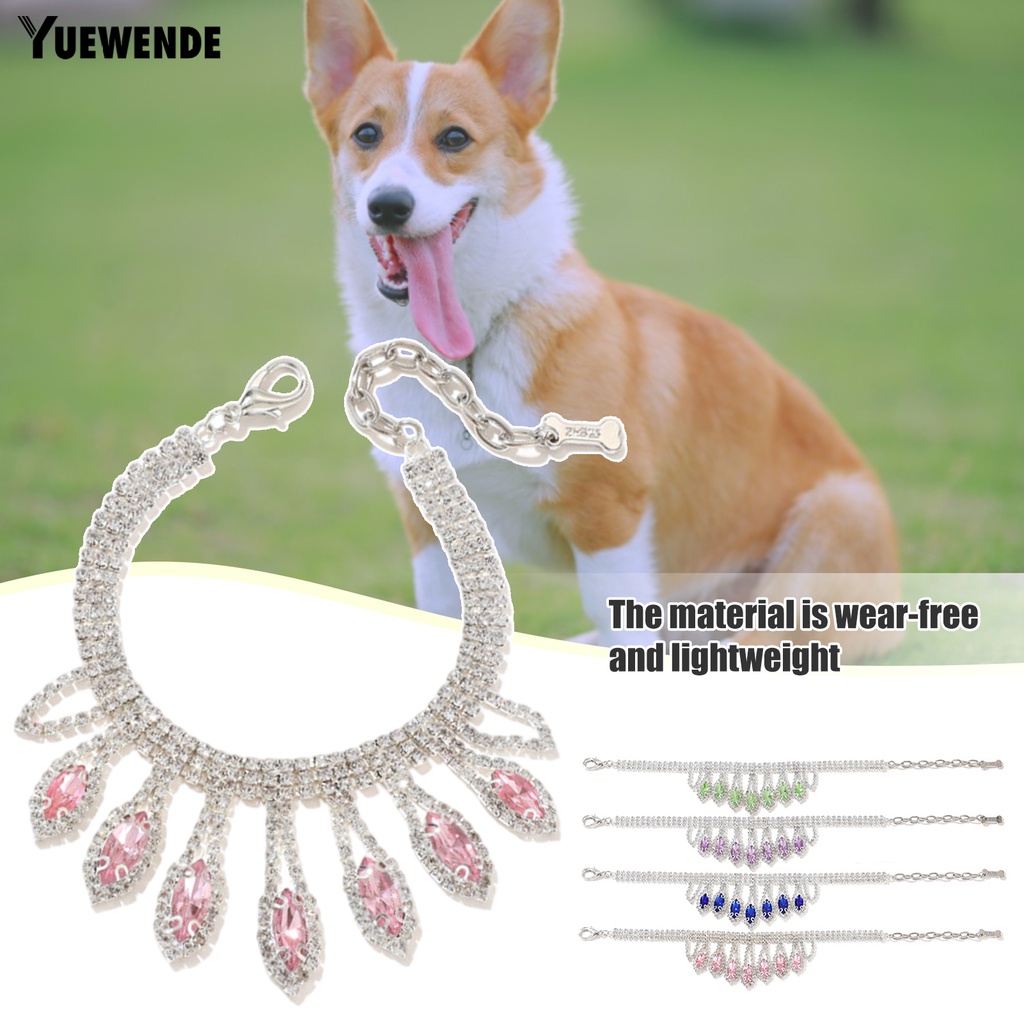 Yq.e Vòng cổ Mặt Hình Động Vật Nhỏ Lấp Lánh Bề Mặt Mịn Cho Thú Cưng