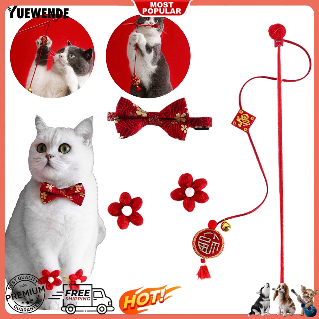 Set 3 Vòng Đeo Cổ Thời Trang Năm Mới Xinh Xắn Dành Cho Thú Cưng