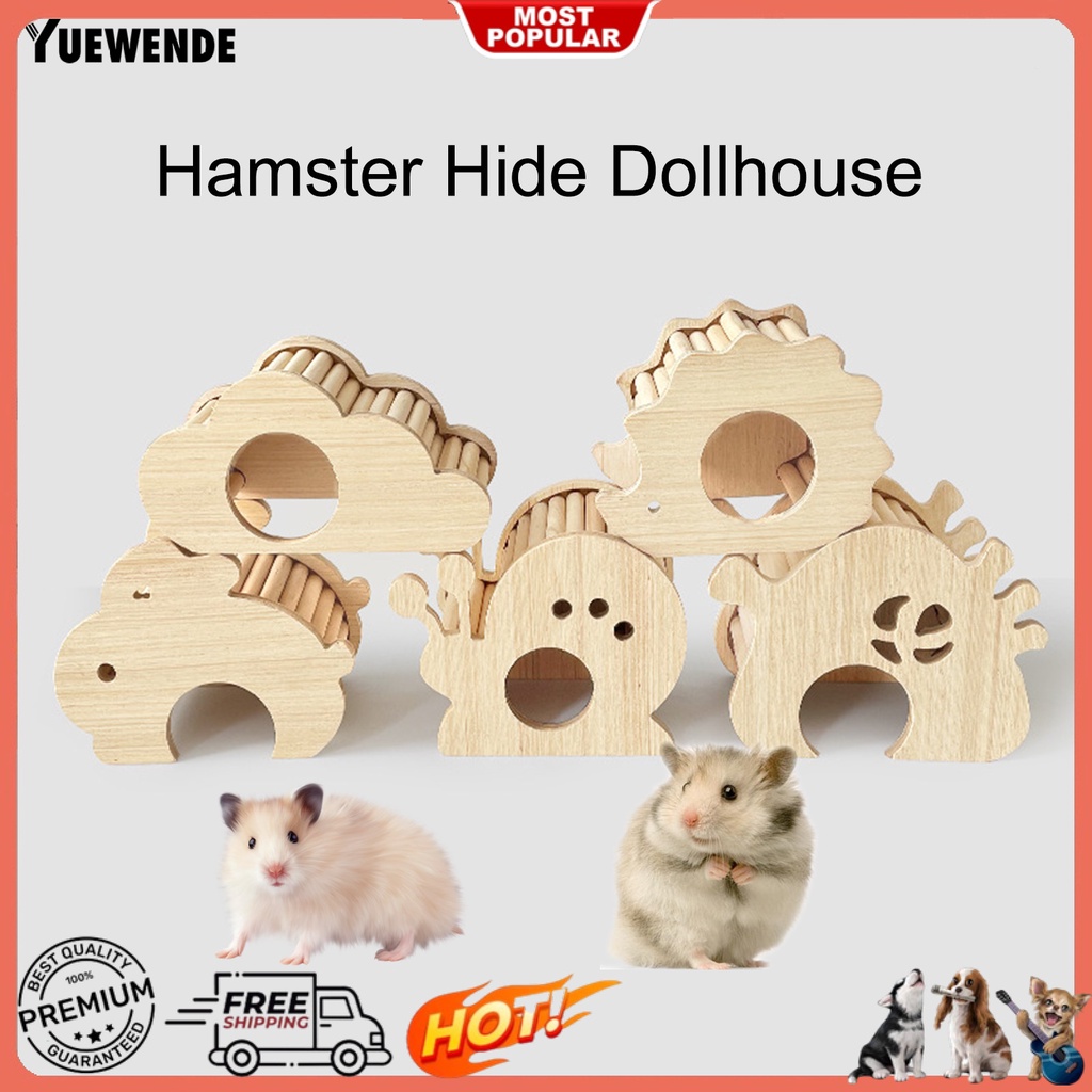 Yq.e Guinea Ổn Định Hình Dạng Sáng Tạo Cạnh Mịn Chống Cắn Chống Ẩm Không Chứa Chất Nhờn Cho Hamster Guinea Pig Hideout Với Thang