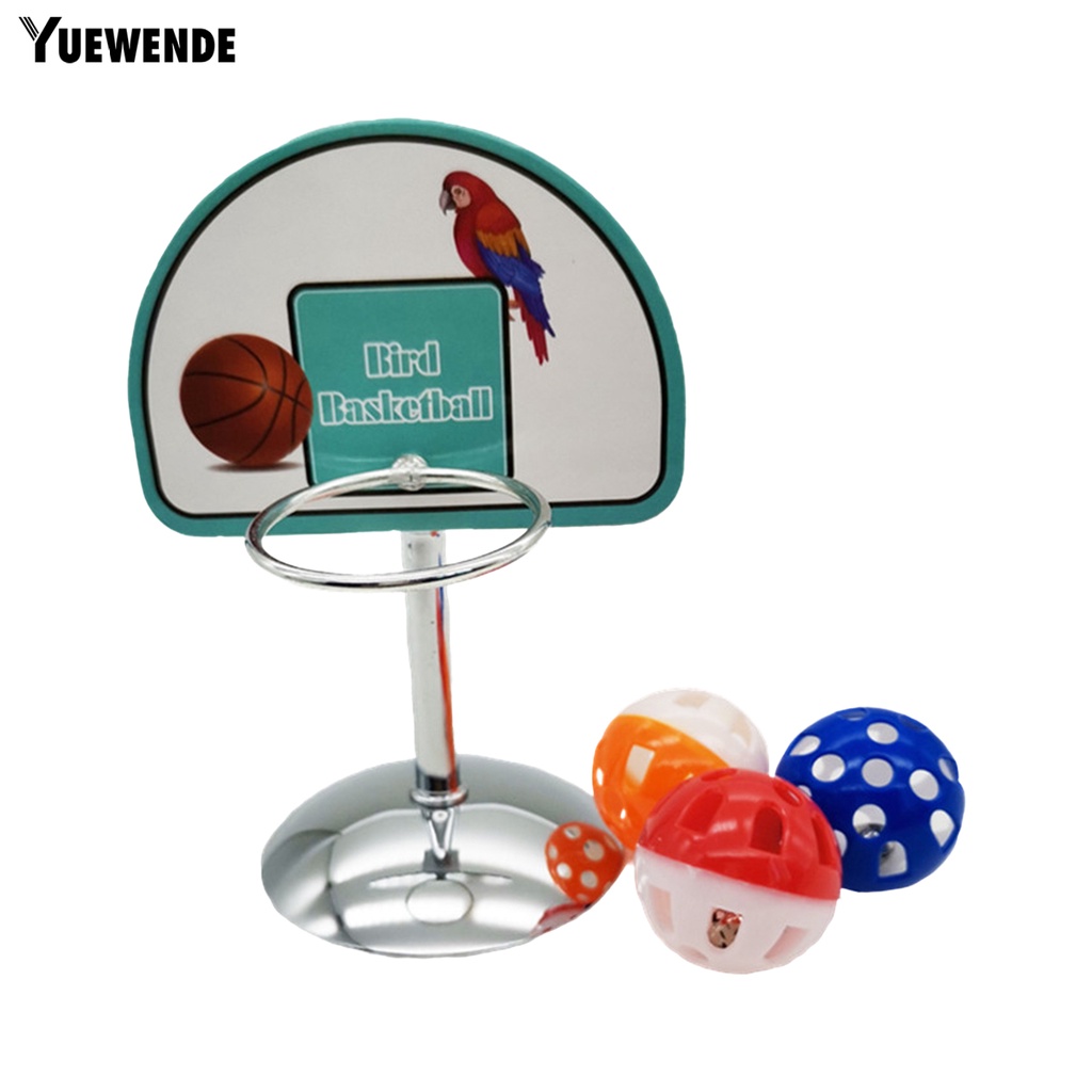 1 Bộ Đồ Chơi Bóng Rổ Đế Tròn Có Chuông Cho Chim Vẹt
